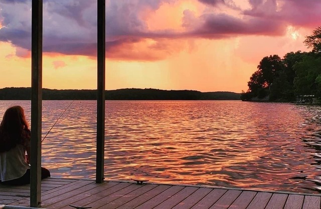 Waterfront home with dock on Lake Barkley