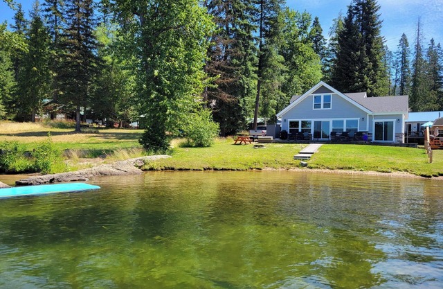 Waterfront house on Priest Lake with private lake frontage.