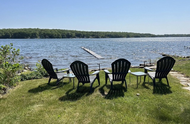 Waterfront Lake House with private beach, dock! Renovated in 2025