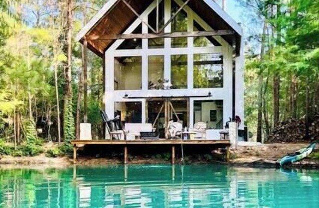 Waterfront Lonestar Cabin in a Magical Forest!