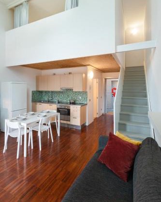 White and Brown Exclusive Loft With Terrace - Free Parking - M2 station