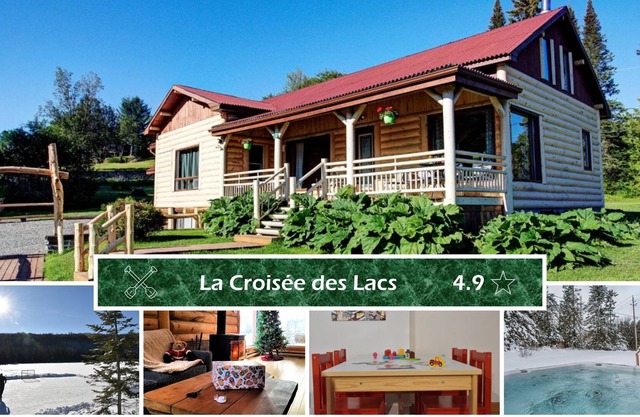 Wood log cottage with SPA, lake, paddleboard & kayaks