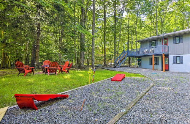 Wraparound Deck: Big Bass Lake Home in Gouldsboro