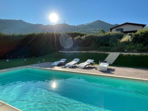 Ziba Villa Siciliana con piscina e vista panoramica sul mare