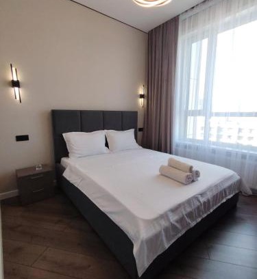 Almaty District Wohnung | ЖК Sardar City стильная 2-комнатная апартаменты