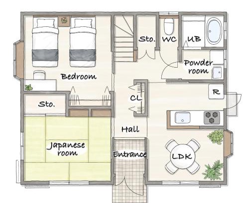 Yatsuka-gun Wohnung | 一休草加1階貸切