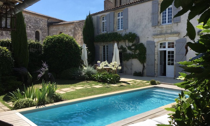 Meschers-sur-Gironde Haus | 4 * Charakterhaus, beheizter Pool, Strandmarkt und Hafen zu Fuß