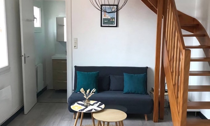 Binic Wohnung | 2/3-person duplex on the waterfront (50m from the beach)