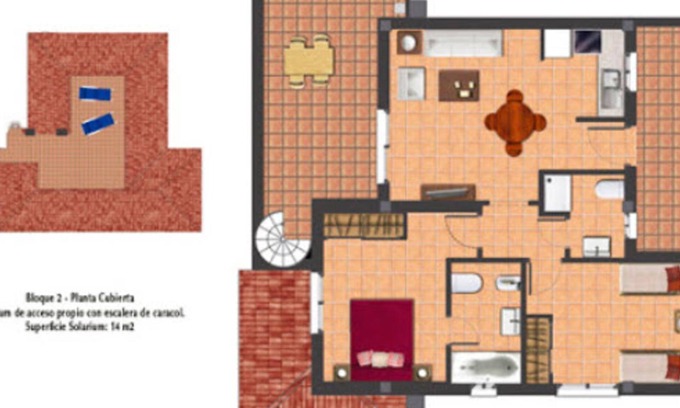La Linea de la Concepcion Haus | Penthouse Block 2 mit 2 Schlafzimmern (Apartment 1)