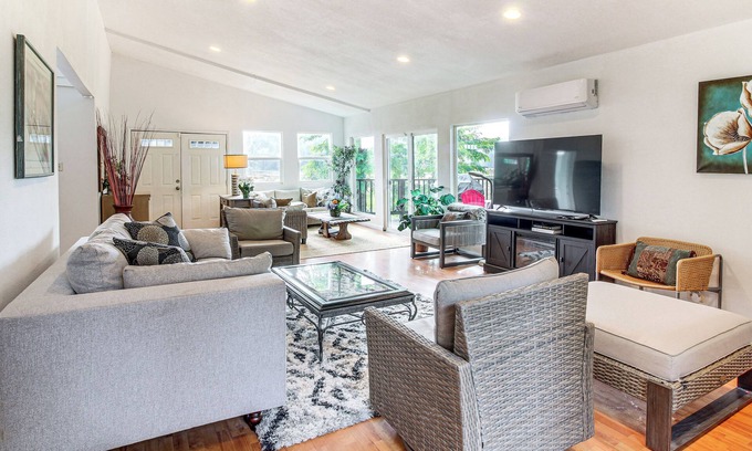 Coos Bay Haus | 2 Mi to Downtown Coos Bay: Home w/Deck, Fire Pits