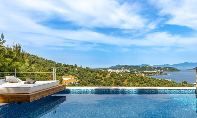 Agia Paraskevi Villa | 2B Luxurious Villa Io, With Private Pool And Stunningt Sea Views