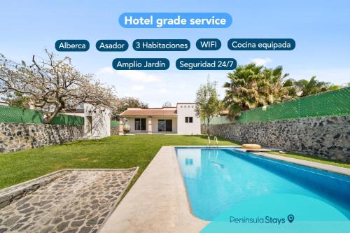 Oaxtepec Haus | 3BR Casa familiar con alberca y asador en Oaxtepec