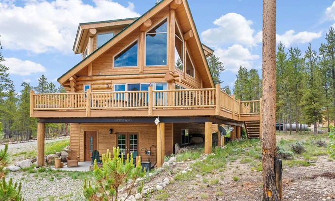 Twin Lakes Kabine | 4BD Log Home in Twin Lakes, Amazing Views, Pets OK