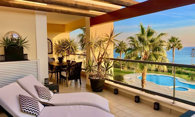 Porto de Mos Wohnung | 5 * STAR OCEAN VIEW APARTMENT - Am Strand, 2 Pools, Sauna, Whirlpool, Fitnessraum
