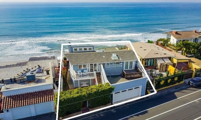 Leucadia Haus | 50 'Ocean Front + Direkter Zugang zum Strand + Hunde OK