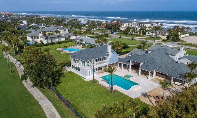 Ponte Vedra Beach Haus | 8,190sqft estate on 3rdhole of PV Inn & Club across from ocean.
