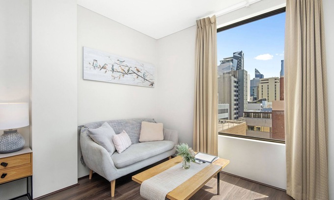 East Perth Wohnung | 802 Serenity Studio Apt for 2 high floor WIFI Laundry CBD