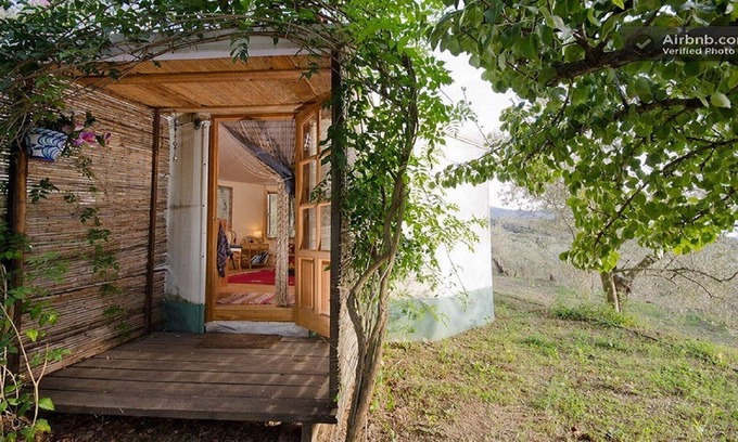 Lanjaron Kabine | A majestic Almond Yurt located in the Sierra Nevada mountains.