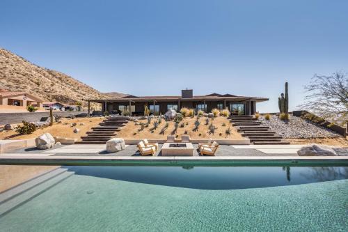 Desert Hot Springs Haus | Addendum Estate - 2 Pools, Panoramic Views & Luxe Privacy for Groups