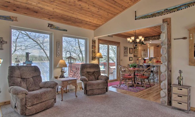 Montello Haus | Airy Cottage with Dock and Views on Buffalo Lake!