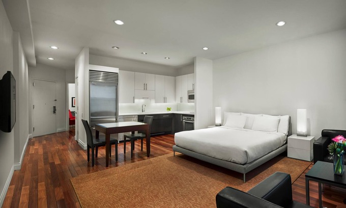 Theater District Hotel | AKA Residences Luxurious Premium Studio w/ Custom Furnishings, Den Space & WiFi