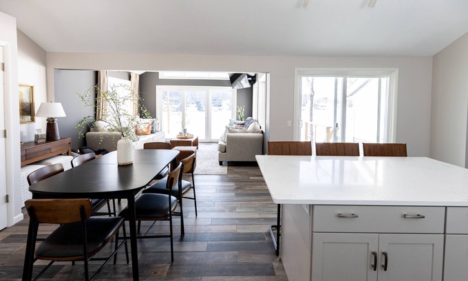 Smyrna Haus | Allsports lakehouse w/private beach/dock, firepit, grill, sunset view!