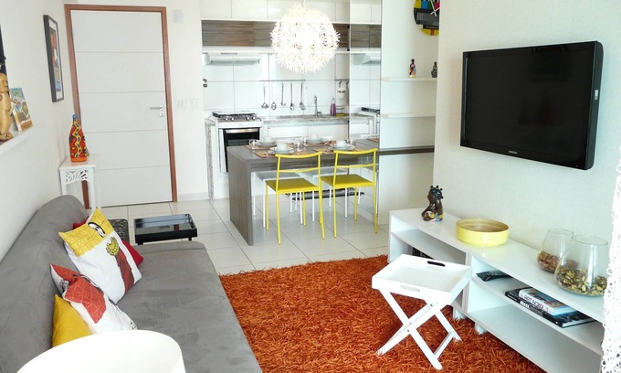 Boa Viagem Wohnung | Tolles Apartment an der Küste von Boa Viagem mit Pool auf der Dachterrasse und Meerblick