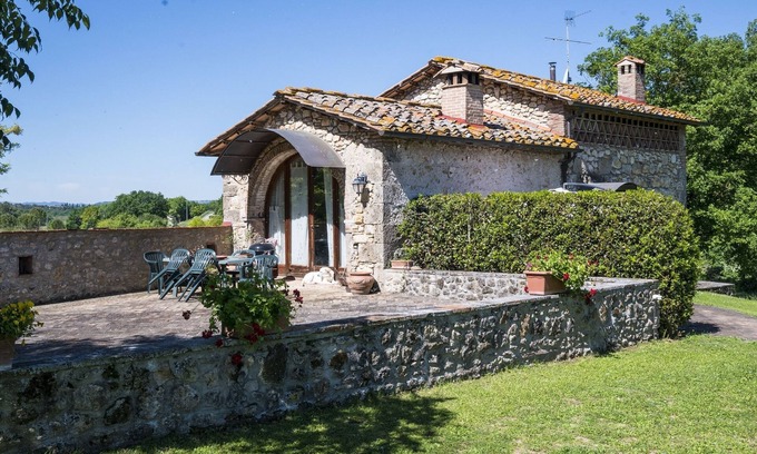 Monteriggioni Haus | APART. VON CHARME, KLIMAANLAGE, EINGEZÄUNTEM POOL IM HERZEN VON CHIANTI-FLORENZ