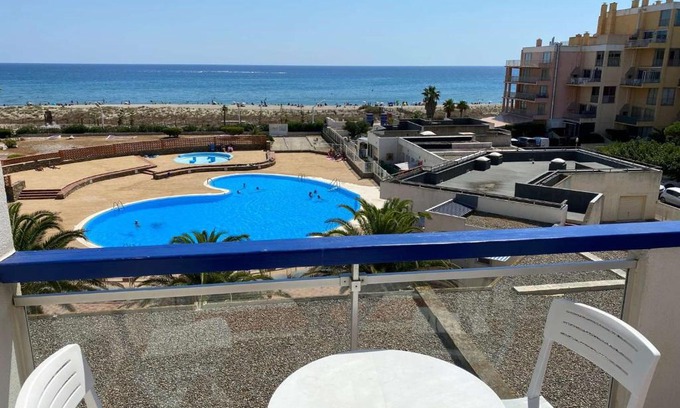 Le Barcares Wohnung | Appartement 2 pièces + cabine avec piscine et parking, 6 couchages, proche plage - Le Barcarès - FR-1-81-473
