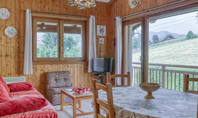Megeve Wohnung | Appartement 2 pièces mezzanine avec balcon, parking et télécabine à proximité à Megève - FR-1-453-51