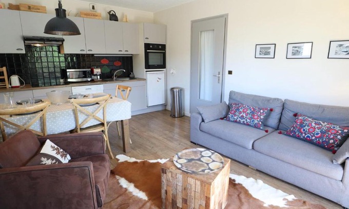 Les Gets Wohnung | Appartement 3 pièces cosy centre des Gets, proche télécabine, Wi-Fi - FR-1-623-311