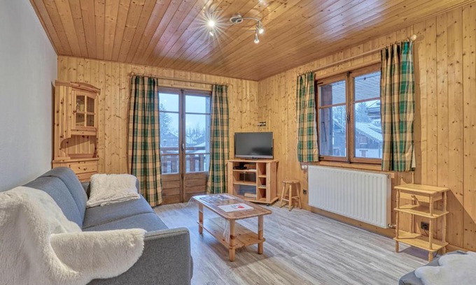 Megeve Wohnung | Appartement Confort 2 Pièces avec Balcons, à 300m du Centre de Megève et Télécabine - FR-1-453-92
