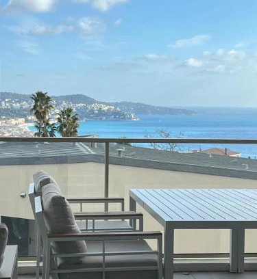 Saint Antoine Wohnung | Appartement d'exception vue mer Nice Blue Pearl