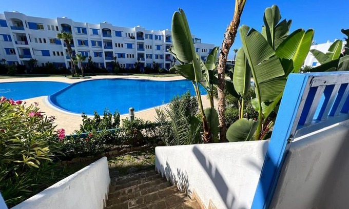 Marina Smir Wohnung | Appartement vue sur la piscine dans la résidence de Jawhara Smir