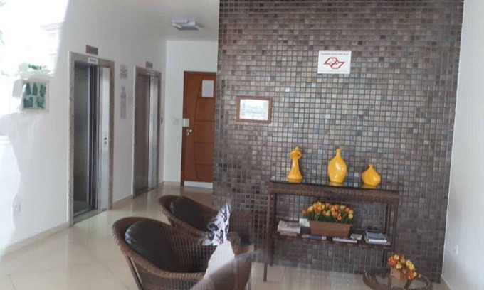 Mirim Wohnung | Apt mit Blick auf das lokale Meer in der Nähe der Ferienkolonien und Statuen von Iemanjá