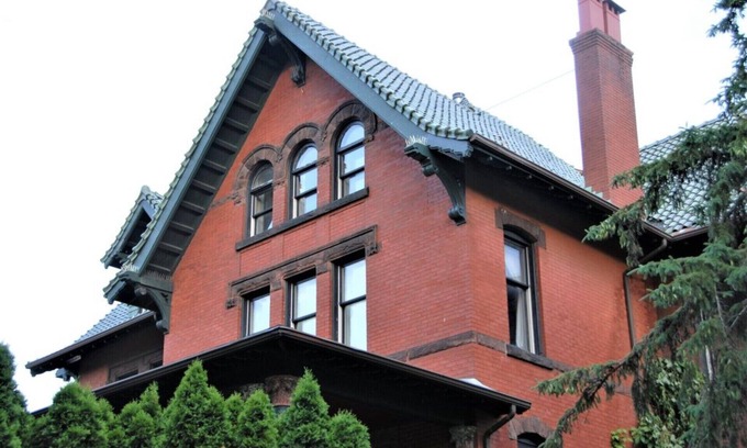 Downtown Minneapolis Haus | Brownstone Mansion des Architekten 6B6B, Veranda, Garten