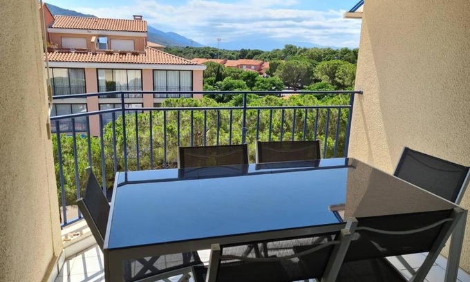 Plage d'Argeles Wohnung | Argelès-Sur-Mer - T2 cabine climatisé pour 4 personnes avec parking - FR-1-388-189