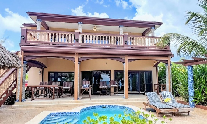 Sittee River Haus | Beautiful 3/3 Beach home on the Caribbean Sea with private pool and dock