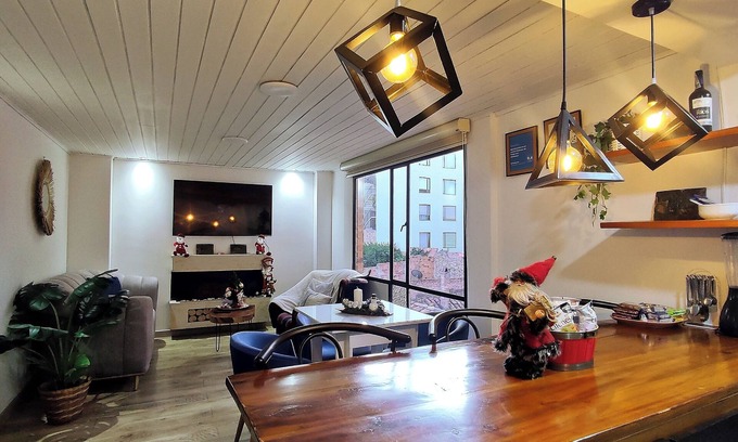 Tunja Wohnung | Beautiful apartment with fireplace close to the historic center of Tunja.