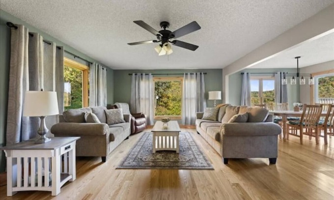 La Farge Haus | Beautiful driftless area home next to snowmobile trail!