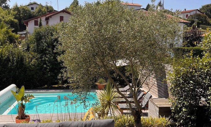 Arcangues Haus | Biarritz, Ruhiges Haus für 8 Personen mit Pool in Südlage 10 Minuten von den Stränden entfernt