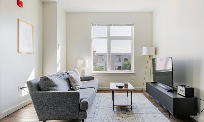 Cambridgeport Wohnung | Blueground | Cambridgeport, rooftop, nr MIT