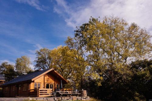 Welshpool Skihütte | Bothy Cabin -Log cabin in wales - with hot tub