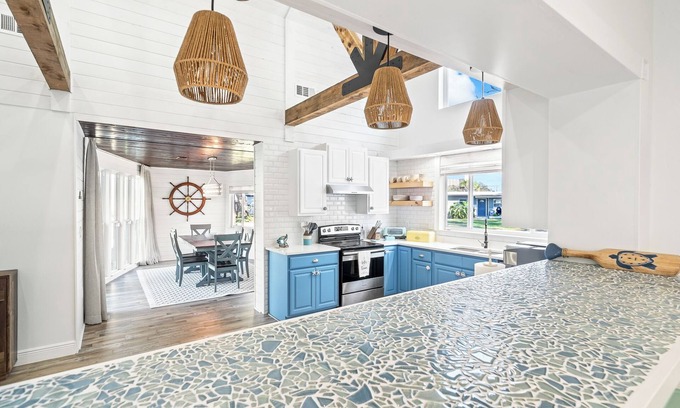 Cocoa Isles Haus | Breezy Waterfront Pool House Steps from the Beach!