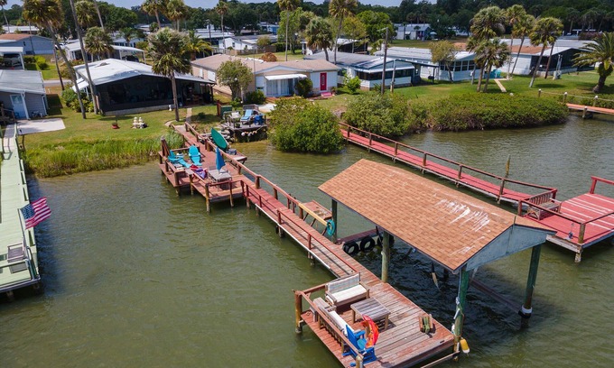 Edgewater Haus | Bring your boat! Huge private dock and community ramp for you on the ICW.