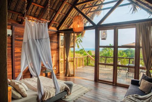 Los Naranjos Haus | Cabaña Colibri Cielva Tayrona Vista al Mar con Aire Acondicionado Tax Free