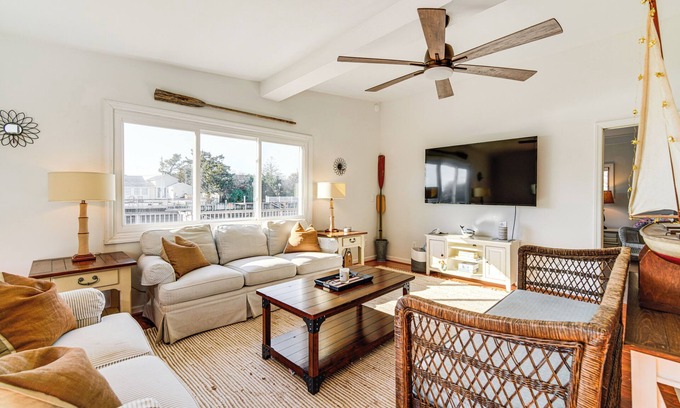 Mystic Island Haus | Canal-Front Home w/ Dock in Little Egg Harbor!