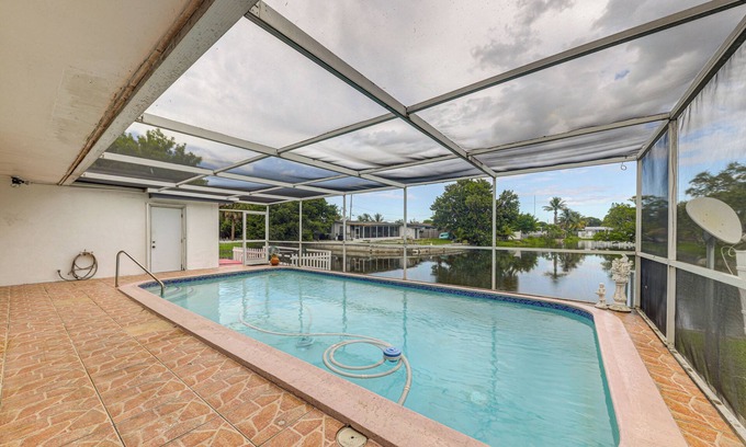 Miramar Haus | Canal-Front Gem w/ Pool: 3 Mi to Hard Rock Stadium