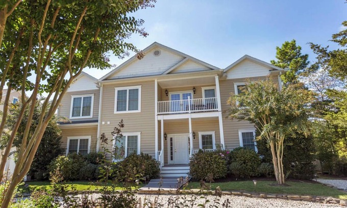 Rehoboth Beach Haus | Canal Front Home with Private Pier, Pool & Tennis Courts - Sleeps 18!