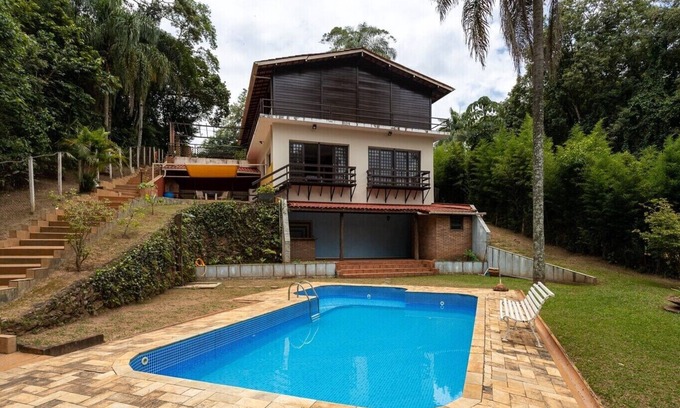 Mairipora Skihütte | Casa com piscina, churrasqueira, Wi-Fi e garagem